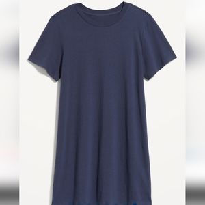 Crew-Neck Mini T-Shirt Dress